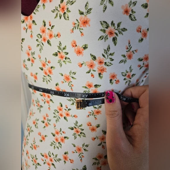 Windsor White & Orange Small Floral Strappy Bodysuit - Picture 8 of 10